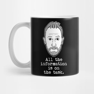 Alex Horne - Taskmaster - All The Information Is On The Task Mug